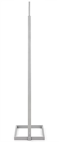 Silver 18" x 24" poster display stand with slim profile