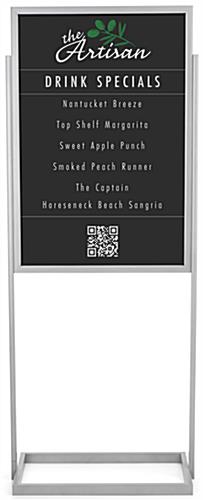 Anodized Silver 24" x 36" Metal Poster Stand 