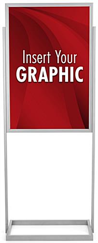 Silver 24" x 36" Metal Poster Stand with Minimal Assembly 