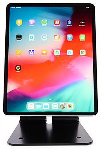 Magnetic tablet stand can be mounted to counter 