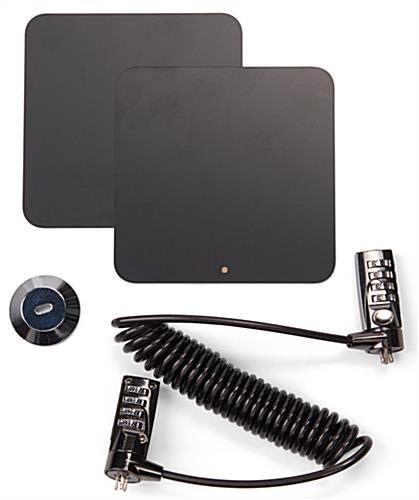 Magnetic tablet stand with two magnet plates for assembly 