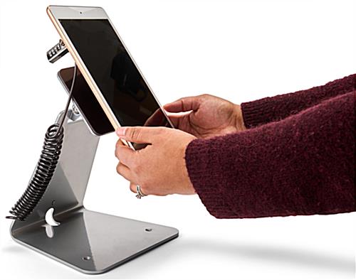 Magnetic tablet stand with secure magnet attachment 