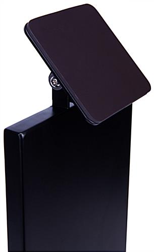 Magnetic tablet kiosk stand is easy to assemble