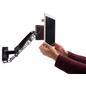 Articulating arm tablet mount with magnetic adhesive plates