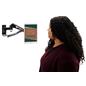 Articulating arm tablet mount with coiled cable lock 