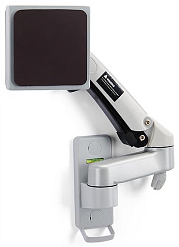 Articulating arm tablet mount with overall weight of 10 pounds
