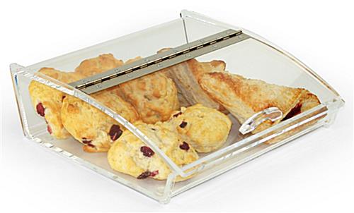 Acrylic Food Display With A Curved Lid