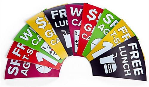 Digital solvent printed custom prize wheel graphics for PWMICROMIN 