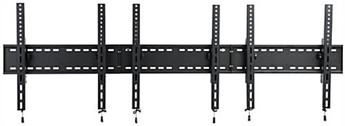 3-Monitor Wall Portrait TV Mount with Bracket Release Cables