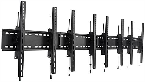 4-Monitor Wall Portrait Tilt Mount, 264lb Max Weight Capacity