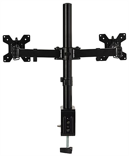 Dual monitor articulating desk mount is durable and long lasting 