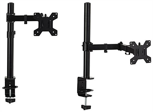 Articulating desktop monitor arm is height adjustable 