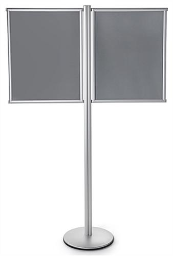 Dual Poster Fixed Post Display Stand with Single-Sided Frames