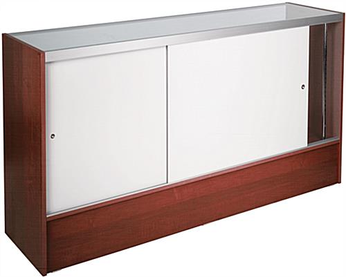 Showcases: Are 6' Long Cherry Melamine Display Counter