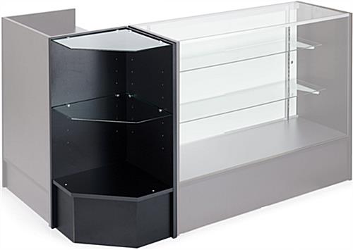 Corner Display Unit: Black Melamine