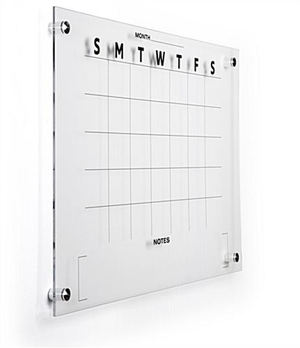 Seamless 30-day calendar whiteboard