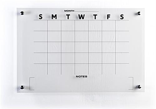 Dry Erase Marker Board Calendar | Frameless Acrylic