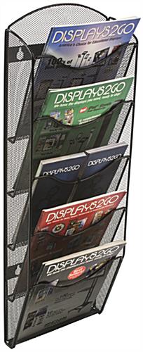 Hanging Mesh Magazine Rack w/ Dividers