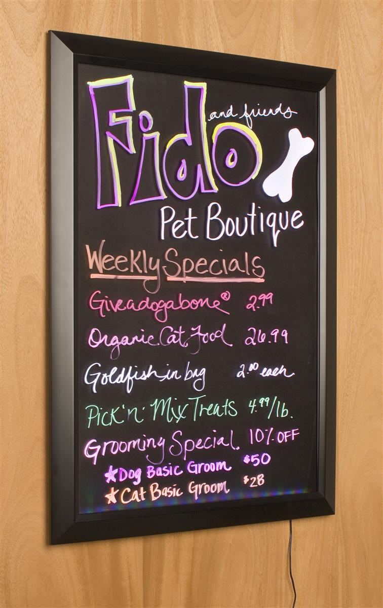 LED Writing Boards Flashing Light Animation