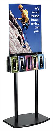 Acrylic Poster Stand - Black Two 5 Pocket Attachments