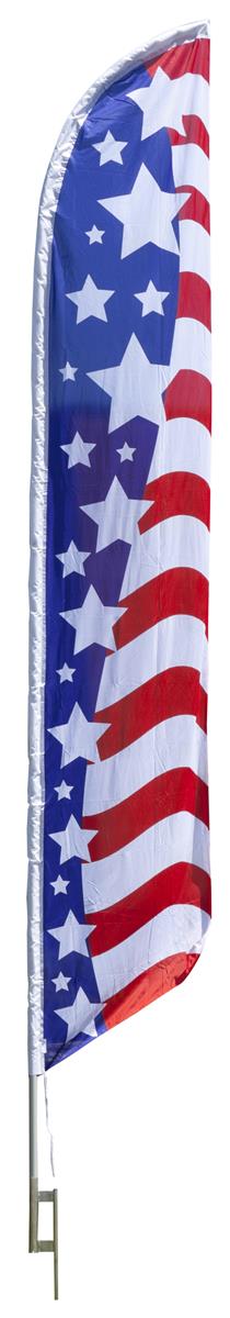 USA PATRIOTIC STARS WINDLESS FEATHER FLAG American Swooper Flutter Banner 3093 