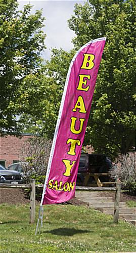 Beauty Salon Flag with Steel Ground Stake