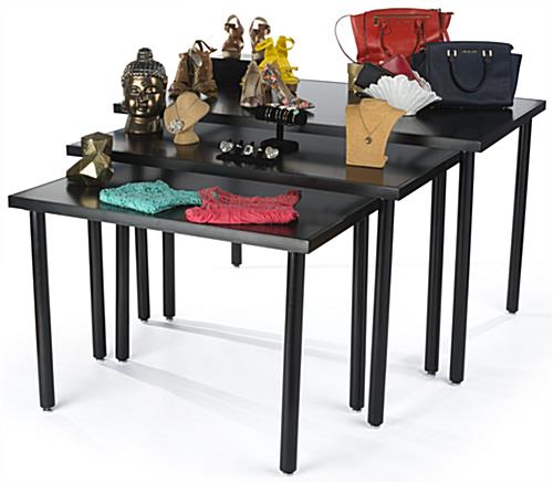 3 Piece Black Nesting Tables