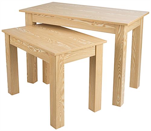 Wood Nesting Tables for Retail Environment