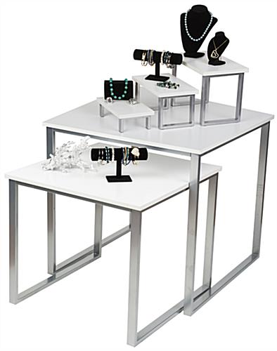 Retail Display Tables and Risers Set