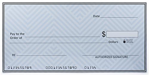 Custom oversized dry-erase prize check with single-sided artwork 
