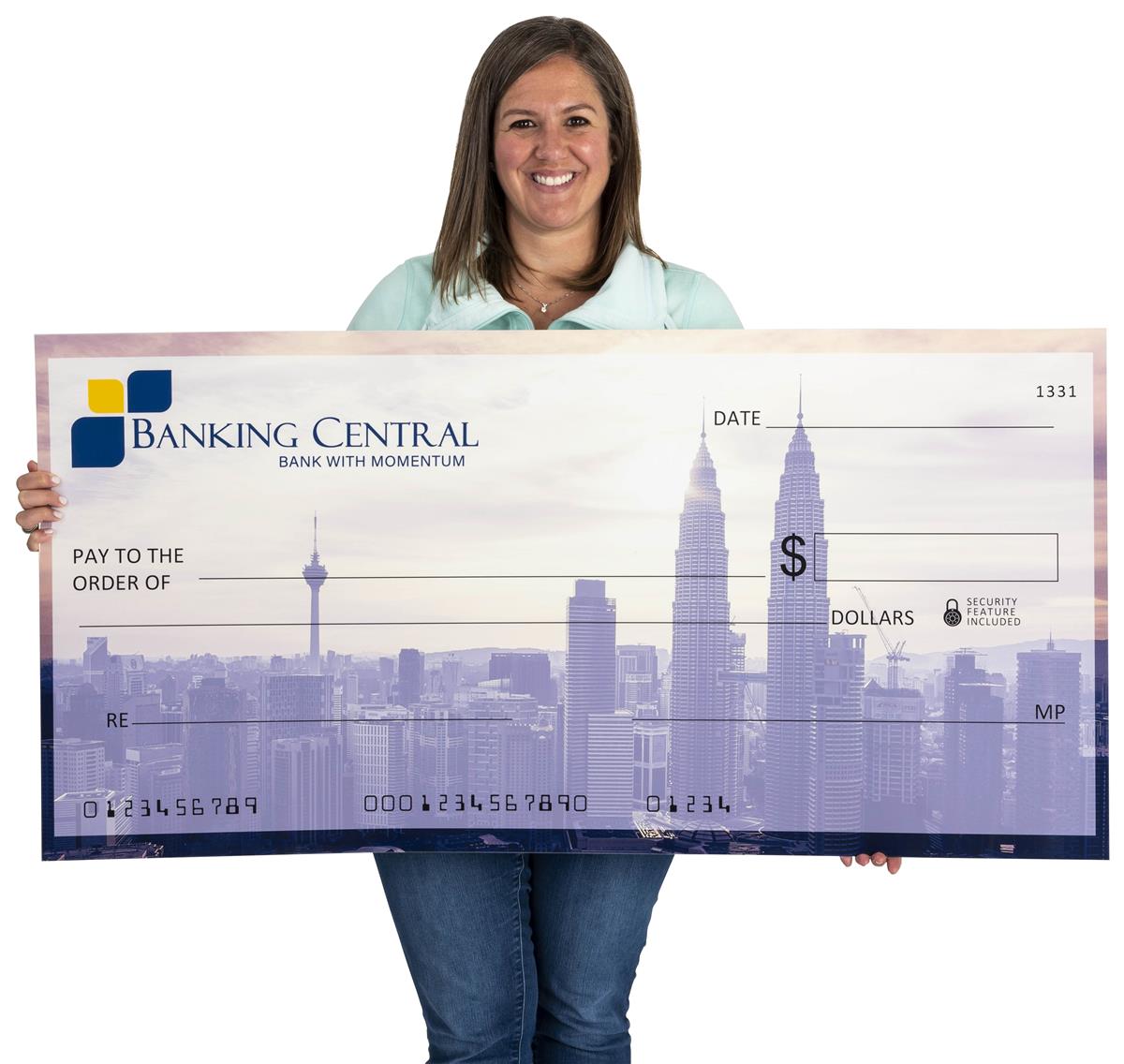 Custom Oversized Dry-Erase Prize Check | Full-Color Graphics