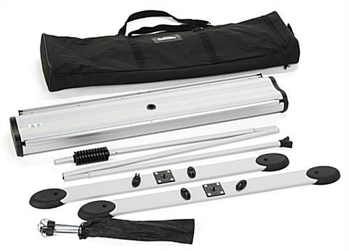 Outdoor Banner Kit includes all hardware, stakes, and carrying tote