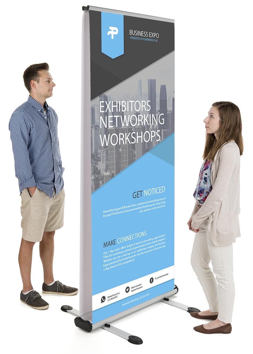 Outdoor Retractable Banner Stand | Double-Sided Graphics