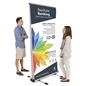 Wide outdoor double-sided banner stand for 2 custom printed graphics