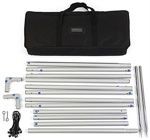 In-ground banner frame with modular and portable design