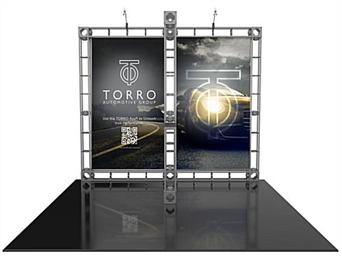 10ft trade show booth display kit with 2 LED spotlights