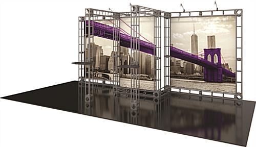 Modular exhibit truss trade show display fits 20ft wide booth size