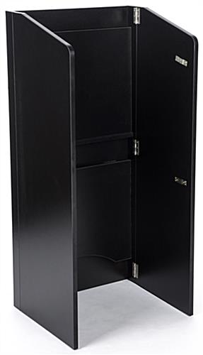 Portable folding podium with shelf