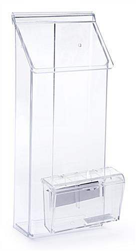 Outdoor Leaflet Dispenser With Business Card Holder