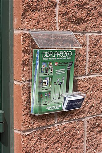 Outdoor Literature Dispenser for Exterior Wall Mounting