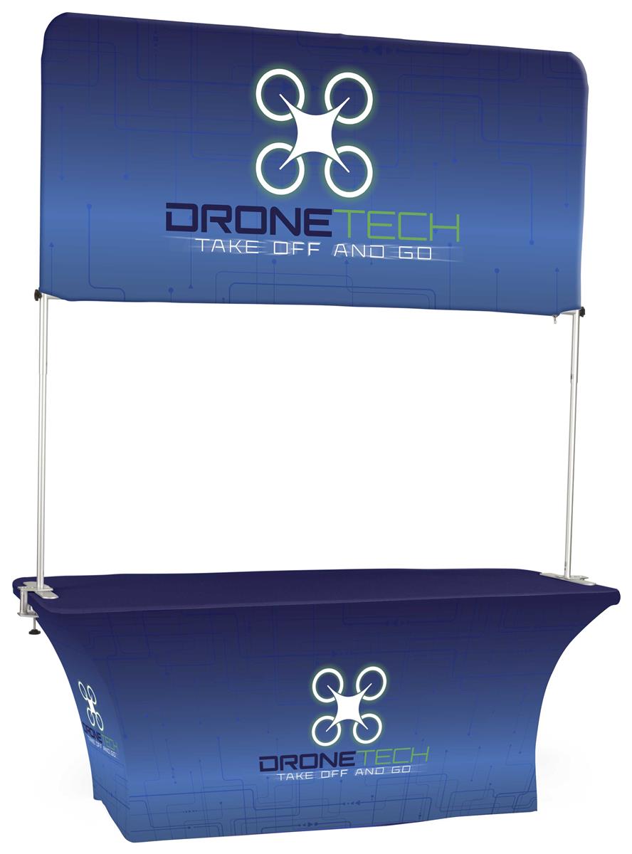 6’ Trade Show Table & Header | Double Sided Graphics