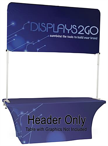 6' Trade Show Table Header with Full Color Graphics