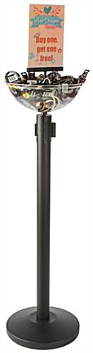 7" x 11" Sign Holder Blue Stanchion & Post with Bowl