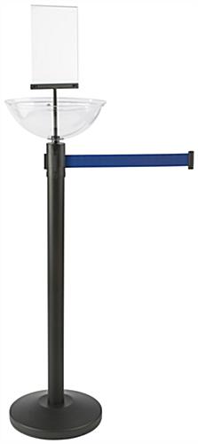 14" Diameter Blue Stanchion & Post with Bowl