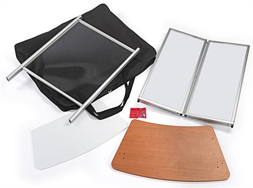 Mobile sneeze guard tabletop with hardware included