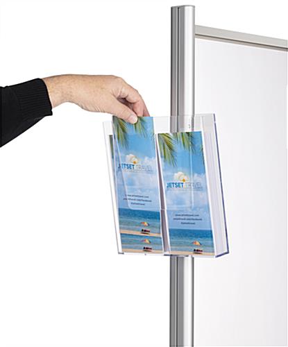 Social distancing brochure holder for PCSG series with easy installation 