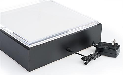 Black LED counter pedestal case