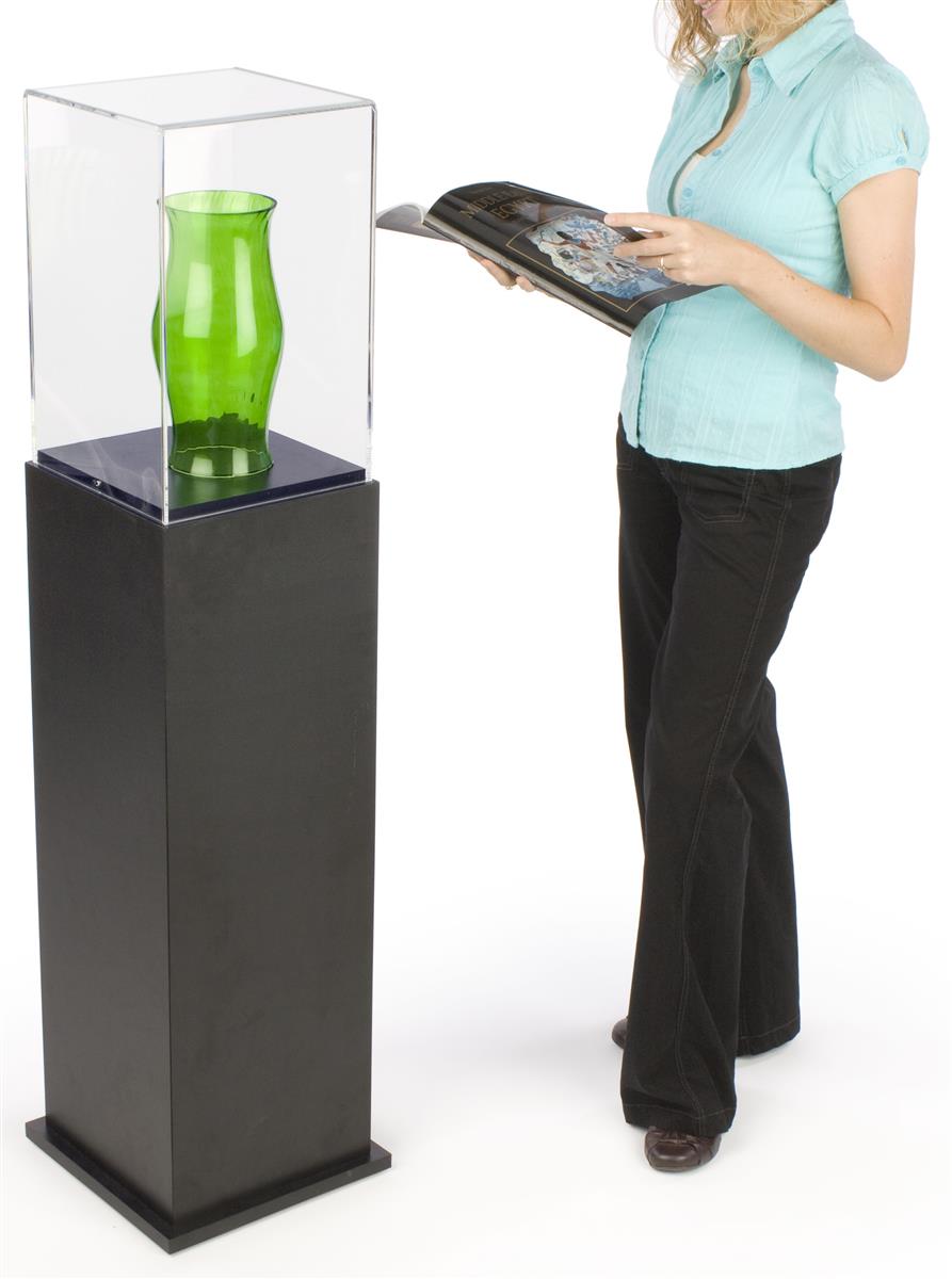 LL-Golf Universal Acryl Vitrine 6x6x6cm / Showcase/display case/kijkkast met zwart fluweel bijvoorbeeld voor Mineralen, fossielen, stenen, modellen, figuren, klokken, sieraden, munten, medailles