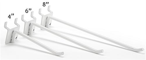 6 inch white peg board hook feature durable steel wire construction