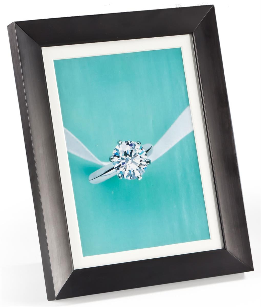 Matted Picture Frame Made from Brushed Aluminum 5" x 7"